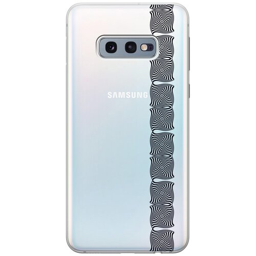 фото Чехол - накладка transparent 3d для samsung galaxy s10e с принтом "illusions (line)" re:pa