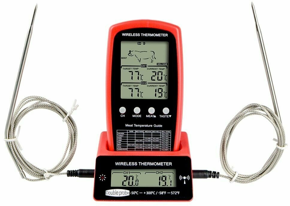 Цифровой термометр с 2-мя щупами и блоком WiFi