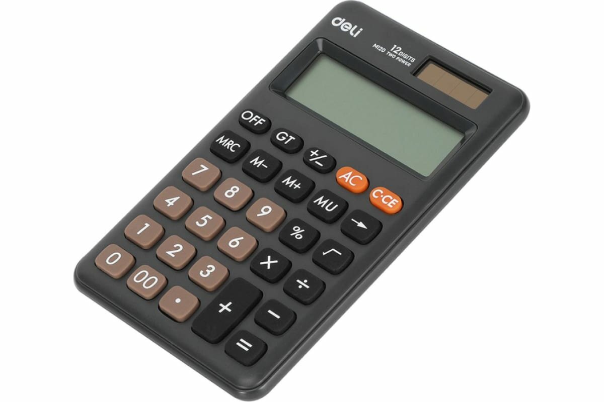 Калькулятор карманный Deli EM120BLACK черный 12-разр