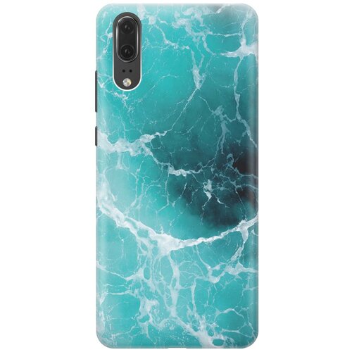 фото Cиликоновый чехол на huawei p20 / хуавей п20 с принтом "лазурный океан" gosso