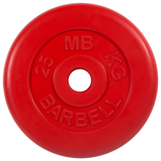 Диск MB Barbell Стандарт MB-PltB/C51 25 кг 1 шт. красный