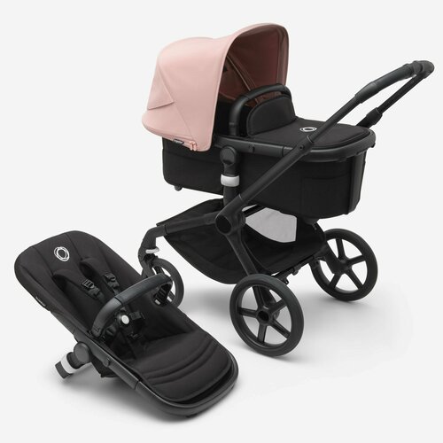 Коляска-трансформер Bugaboo Fox 5 Black/ midnight black/ Morning pink