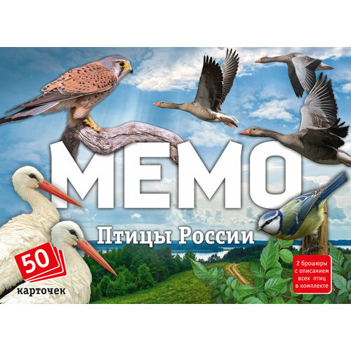 Мемо Птицы России артикул 8647 (50 карточек, в комплекте 2 брошюры) /48