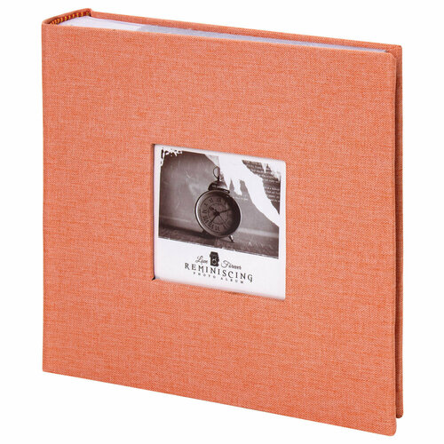 Классический фотоальбом, альбом для фотографий 10х15, 200 фото, персик, текстиль, бумажные страницы, бокс, персиковый GF 6073