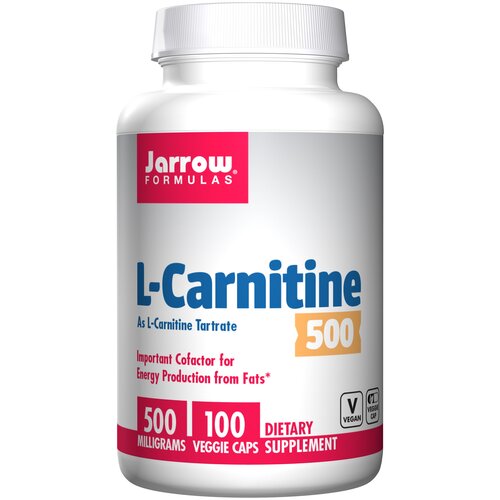 Jarrow Formulas L-карнитин 500 мг Veggie Caps, 100 шт., нейтральный