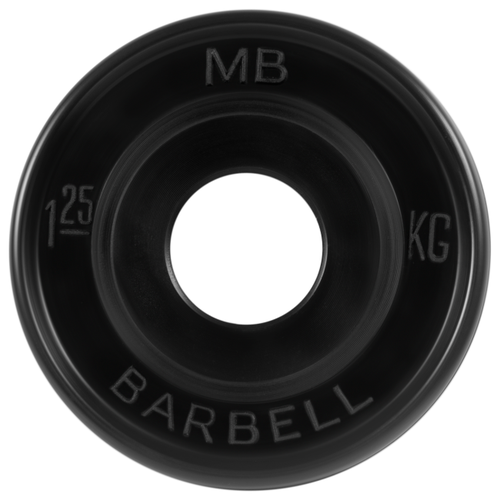 Диск MB Barbell Евро-Классик MB-PltBE 1.25 кг 1 шт. черный диск mb barbell евро классик mb pltbe 10 кг 1 шт черный