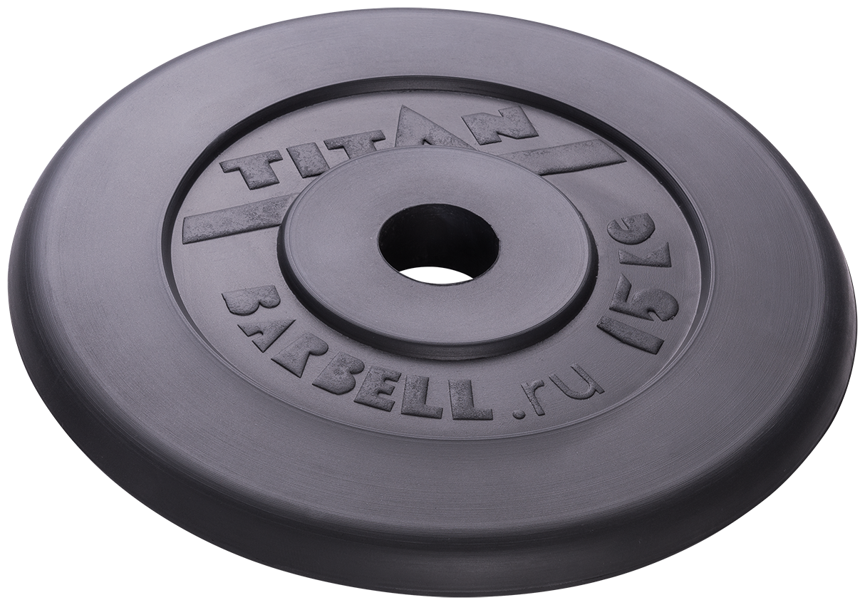 Блин обрезиненный TITAN Barbell 15 кг (d51)