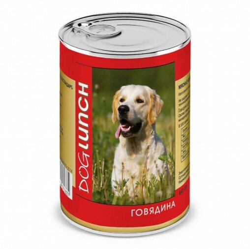 Dog Lunch консервы для собак Говядина в желе 410г х12 шт