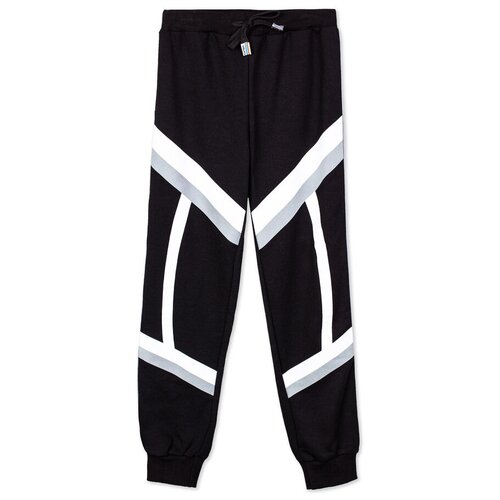 фото Спортивные брюки playtoday размер 104, белый/черный