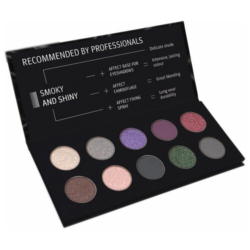 Палетка теней Smoky And Shiny Pressed Eyeshadows Palette AFFECT 25 гр.