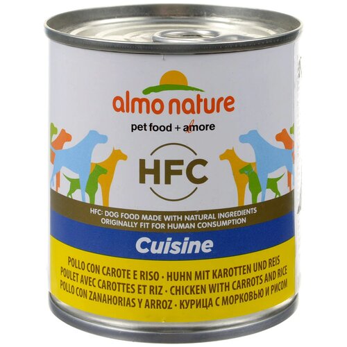 Влажный корм для собак Almo Nature HFC Cuisine, курица, с морковью, с рисом 1 уп. х 2 шт. х 280 г