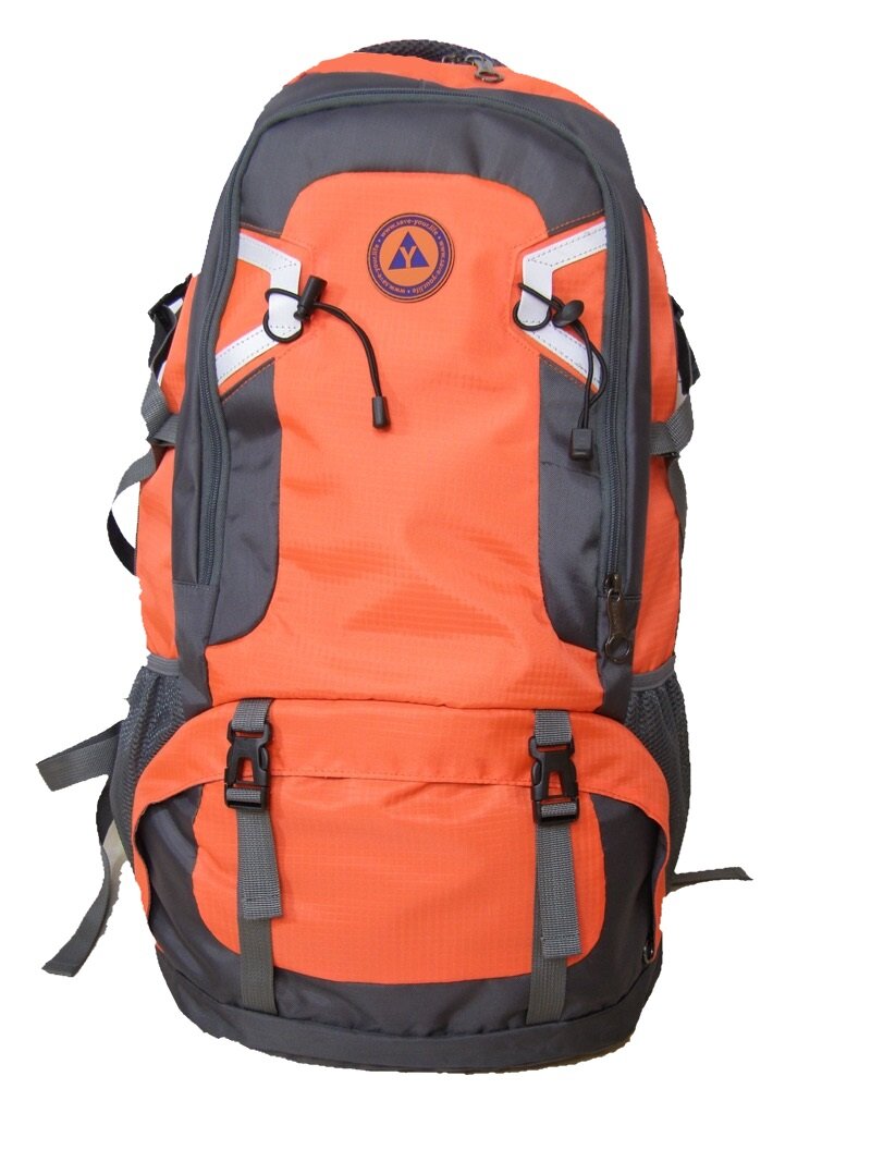 Рюкзак туристический, фирма "Yamei", модель №1 объем 60л. Цвет оранж.