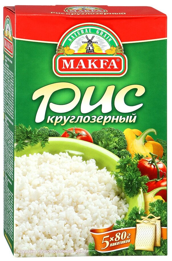 Рис круглозерный MAKFA, 400 гр - фотография № 2