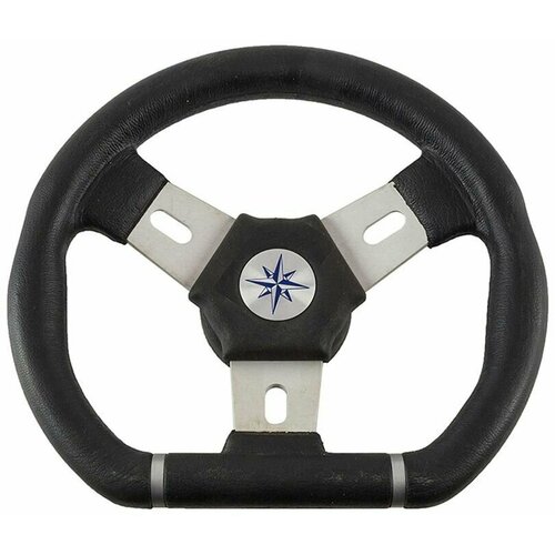 фото Колесо рулевое elba sport 280 мм, обод черный, спицы серебрянные volanti luisi