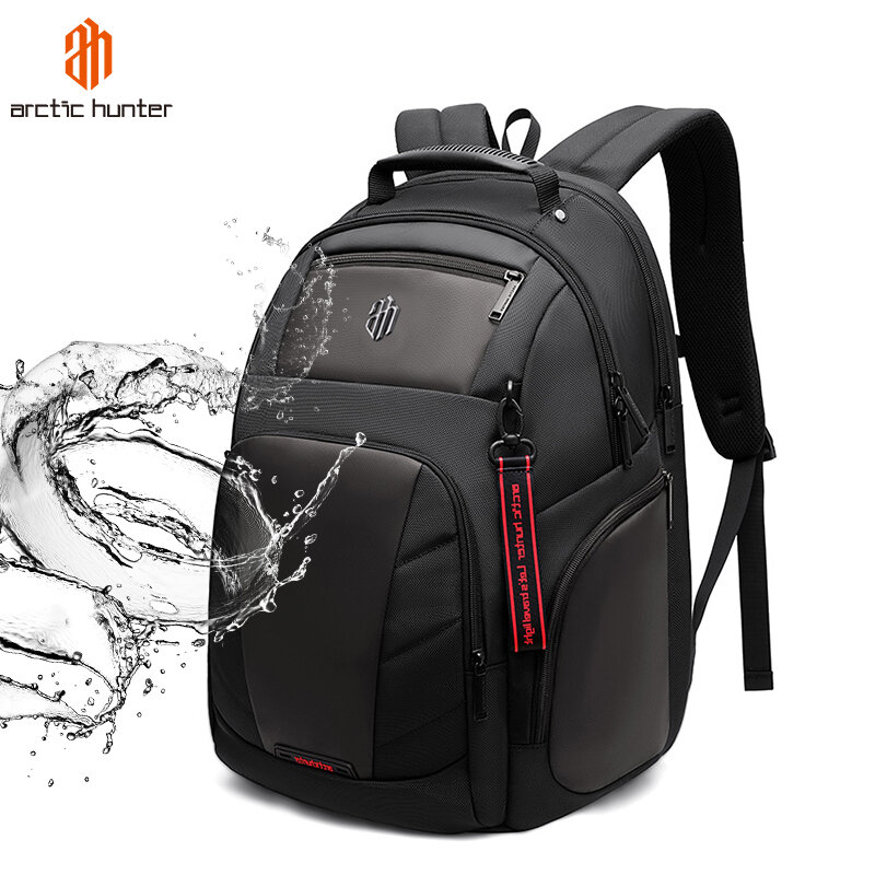 Рюкзак мужской городской, черный, повседневный, водонепроницаемый, школьный, для путешествий, для ноутбука, 30 л, Arctic Hunter
