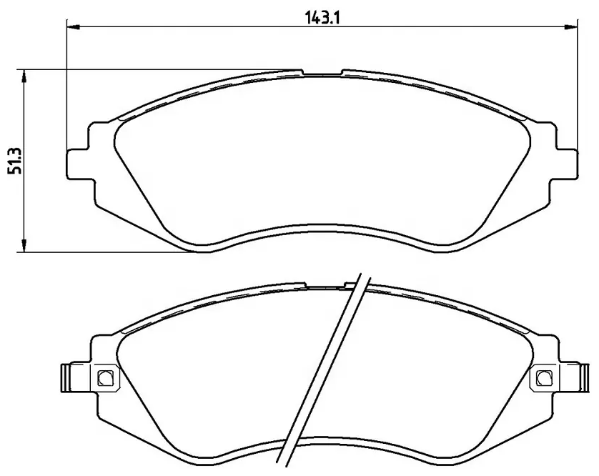 Дисковые тормозные колодки передние Daewoo 95231012 для Daewoo Kalos Chevrolet Aveo Chevrolet Cobalt (4 шт.)