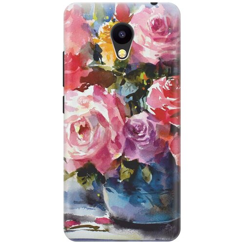 фото Cиликоновый чехол акварельный букет цветов на meizu m5c / мейзу м5с re:pa
