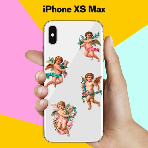 Силиконовый чехол Ангелочки на Apple iPhone Xs Max силиконовый чехол ангелочки на apple iphone 7 plus