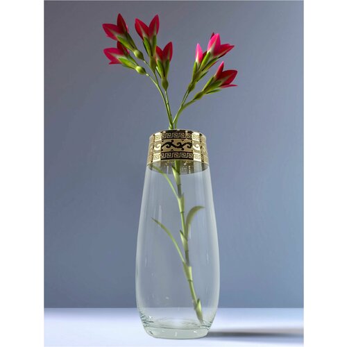 Ваза для цветов стеклянная с алмазной гравировкой PROMSIZ Версаль 26 см 1 шт 1040₽