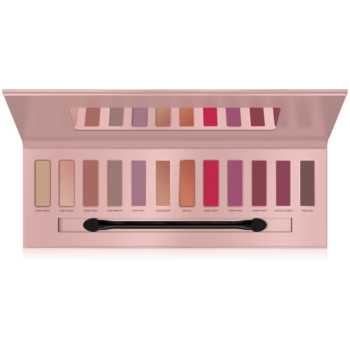 Палетка теней для век EVELINE «PROFESSIONAL EYESHADOW PALETTE», ANGEL DREAM, 12г