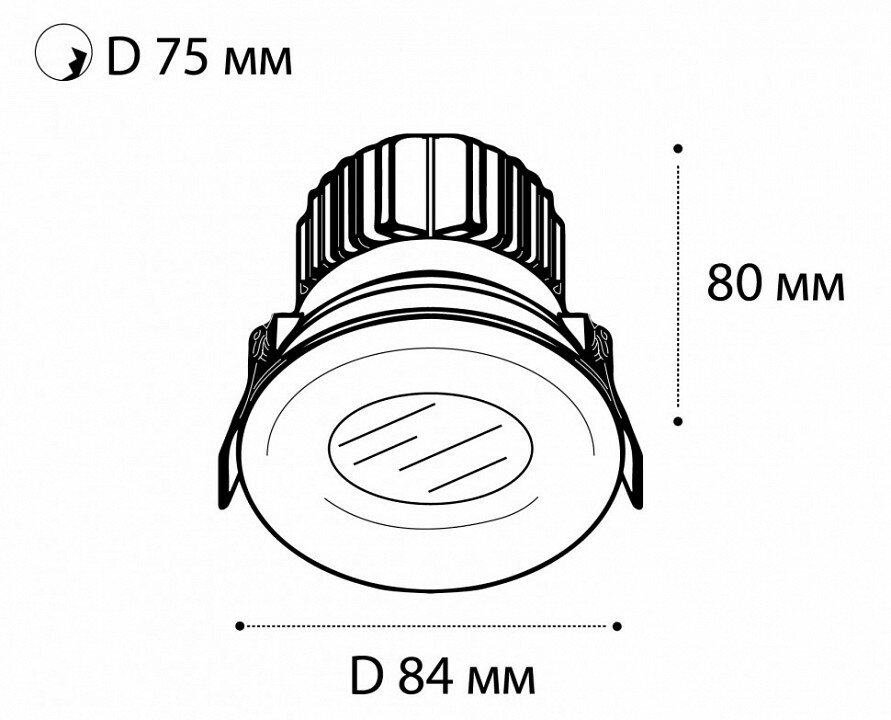 Встраиваемый светильник Italline IT06-6016 IT06-6016 black 4000K - фотография № 3