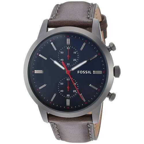 Наручные часы FOSSIL Townsman FS5378, серый, коричневый наручные часы fossil townsman me3110 синий коричневый