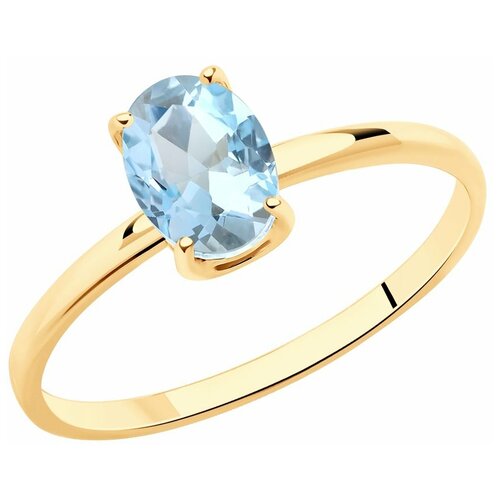 фото Sokolov кольцо из золота с топазом 716221, размер 18