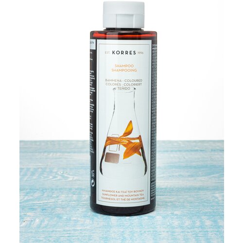 KORRES шампунь с подсолнухом и гаультерией для окрашенных волос, 250 мл
