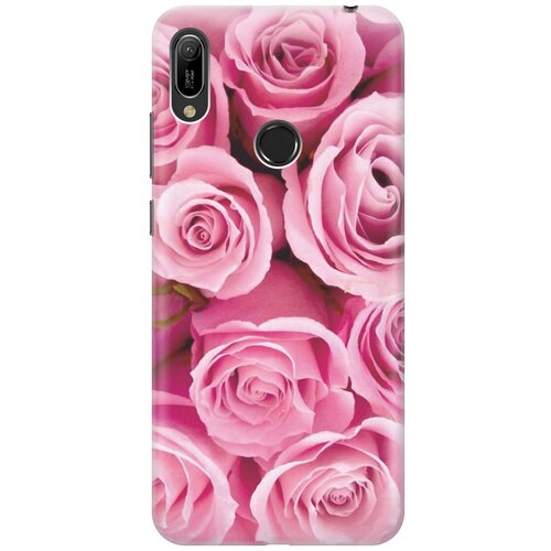фото Cиликоновый чехол на huawei y6 pro 2019 / хуавей у6 про 2019 с принтом "букет роз" gosso