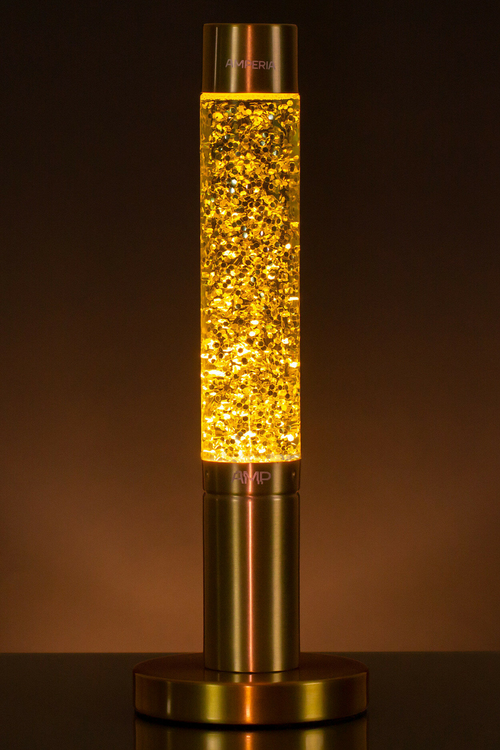 Лавовая лампа Amperia Slim G9, 25 Вт, золотой/глиттер