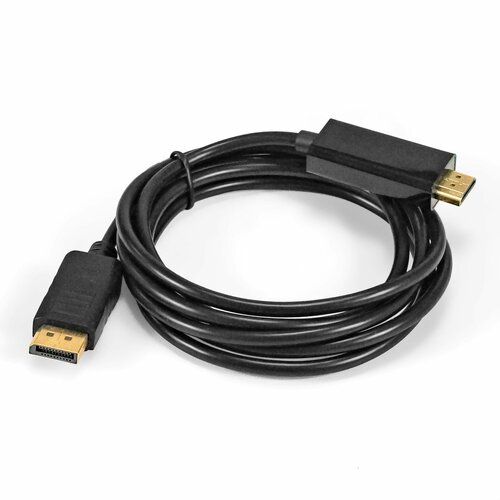 Кабель DisplayPort-HDMI ExeGate EX-CC-DP-HDMI-2.0 (20M/19M, 2м, экран) EX294710RUS кабель displayport hdmi exegate ex cc dp hdmi 5 0 20m 19m 5м экран ex294711rus