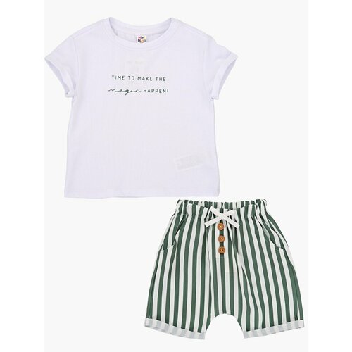 Комплект одежды  Mini Maxi для девочек, повседневный стиль, размер 80, мультиколор, белый