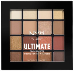 NYX professional makeup Палетка теней Ultimate Shadow Palette warm neutrals 03