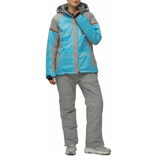 Комплект с брюками  для сноубординга, зимний, силуэт полуприлегающий, утепленный, водонепроницаемый, размер 58, голубой