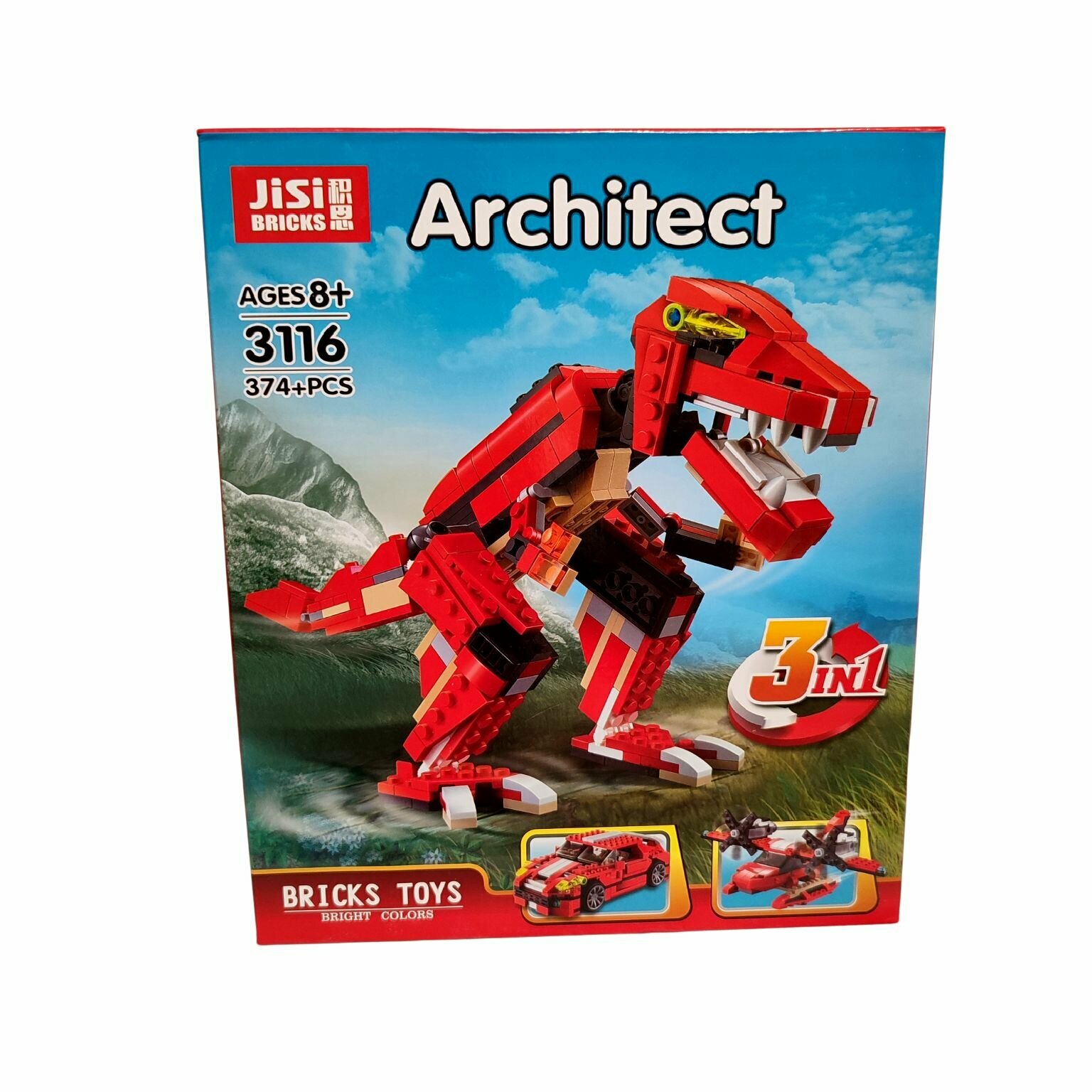 Конструктор Jisi bricks (Decool) Architect 3116 Динобот 3 в 1