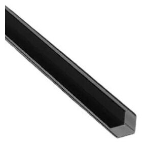 Планка для панелей 4 мм, 600 мм угловая (внутренний 90 градусов), черная, 2 штуки