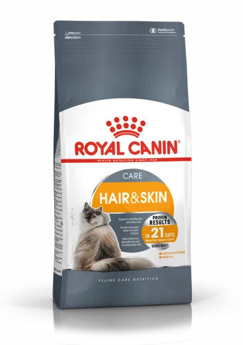 Корм для взрослых кошек Royal Canin Hair&Skin Care Корм сухой для поддержания здоровья кожи и шерсти, 0,4кг