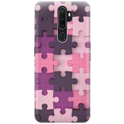 фото Cиликоновый чехол на oppo a5 2020 / оппо а5 2020 с принтом "сиреневый паззл" gosso