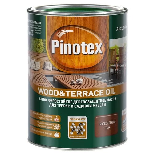 фото Масло pinotex wood&terrace oil, тик, 1 л