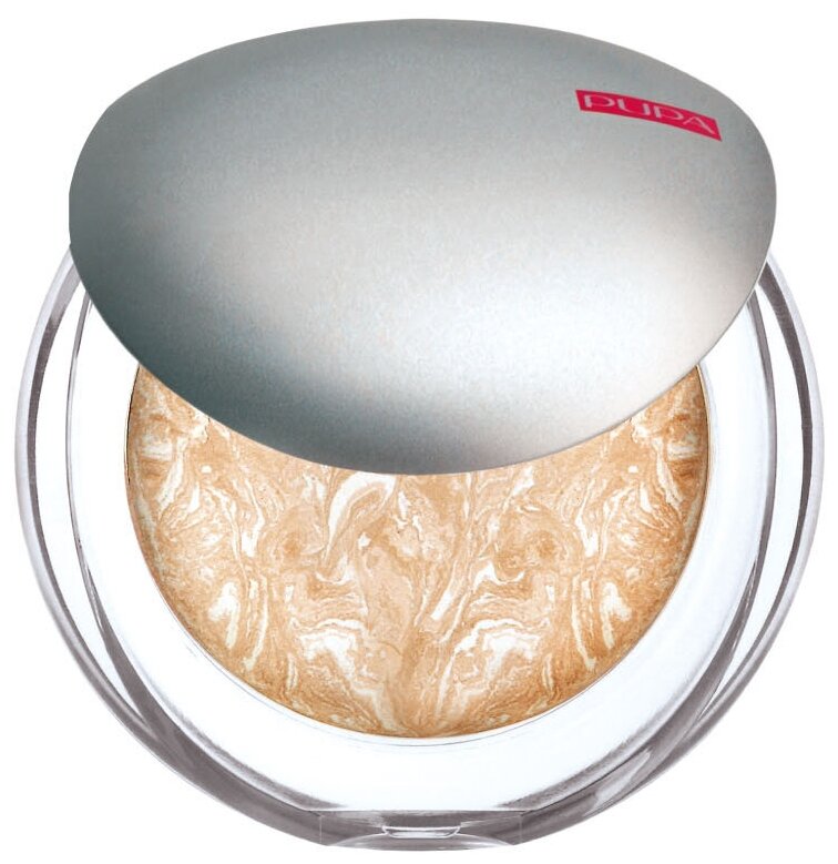 Пудра компактная запеченная PUPA Luminys Baked Face Powder, тон №01 Ivory Beige (52401)