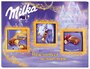 Шоколад Milka "Поделись нежностью" молочный + молочный с фундуком и изюмом + молочный с карамельной начинкой