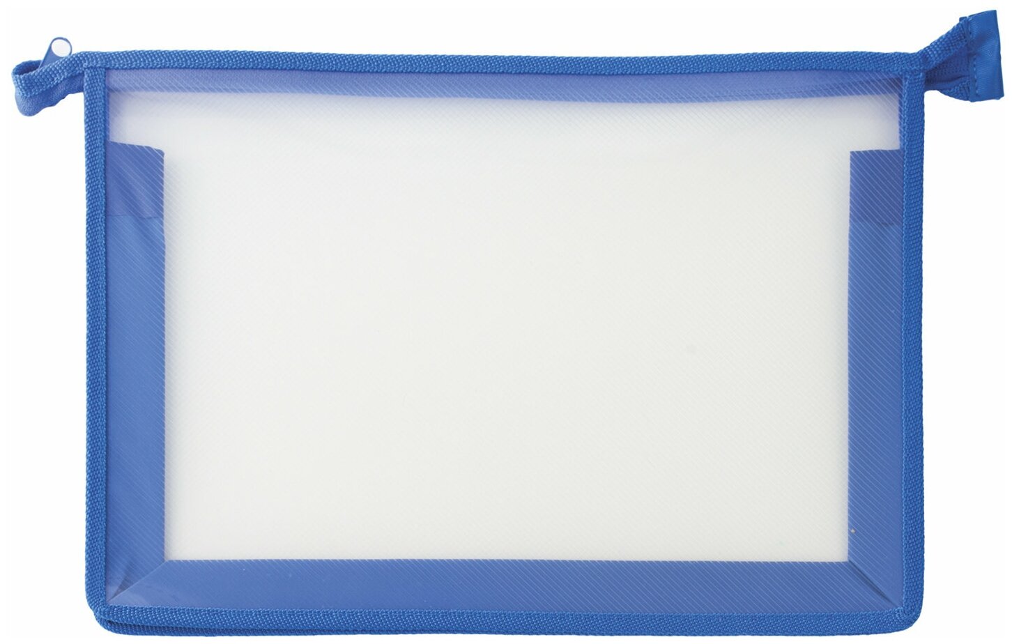 Пифагор Пифагор Папка для тетрадей А4, молния сверху, прозрачная, синий - фото №1