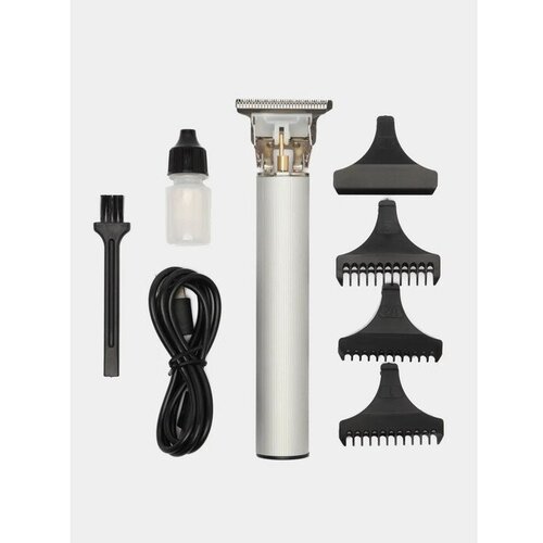 Машинка для стрижки Sakura SA-5181S 3 насадки стальной нож АКБ серебристая 9900418 204800₽