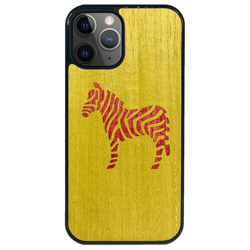 Чехол Timber&Cases для Apple iPhone 12 Pro Max TPU WILD collection - Зебра (Желтый - Красный Кото)
