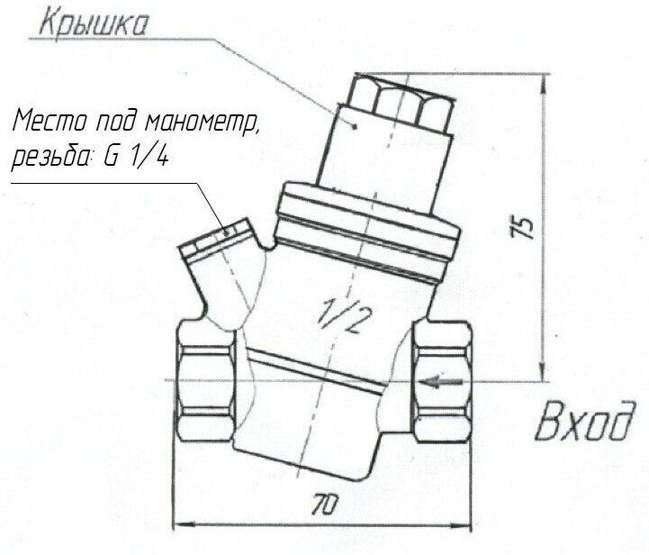 Регулятор давления с фильтром мембранный 1/2" 1-6 бар Benarmo РДВ15-24ФМ - фотография № 3