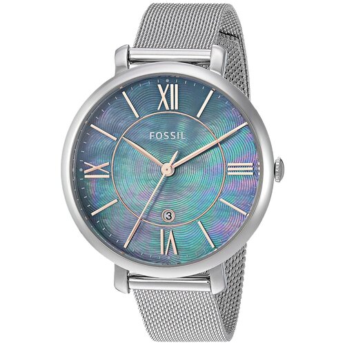 emporio armani women s two hand stainless steel watch Наручные часы FOSSIL Jacqueline ES4322, синий, серебряный