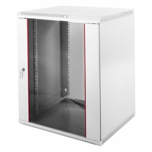 Шкаф коммутационный ЦМО ШРН-Э-12.650 настенный, стеклянная передняя дверь, 12U, 600x608x650 мм