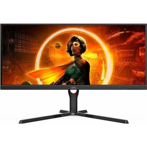 Монитор 34 AOC U34G3XM black (VA, 3440x1440, 144Hz, 1 ms, 178°/178°, 300 cd/m, 80M:1, +2xHDMI 2.0, +DisplayPort 1.4) 34 lime x315a black va 3440x1440 2xhdmi 2xdp audio out dc 1 ms 178° 178° 300 cd m 4000 1 165hz curved g sync