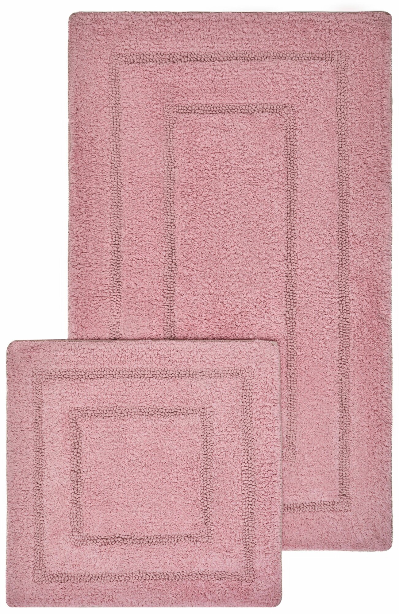 Комплект ковриков, размер 60x100 см, 50x50 см, цвет розовый Arya Home 9751245 . - фотография № 11