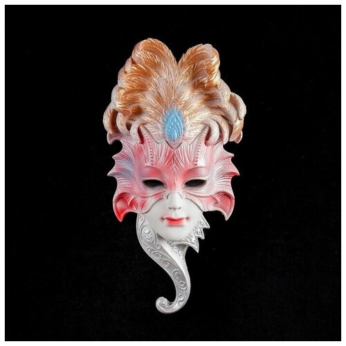 фото Венецианская маска "сова", 27 см,белая микс хорошие сувениры